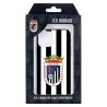 Funda para Motorola Moto E32 del Club Deportivo Badajoz Escudo Blanquinegro  - Licencia Oficial Club Deportivo Badajoz