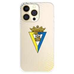 Funda para iPhone 14 Pro del Cádiz CF Escudo Transparente  - Licencia Oficial Cádiz CF