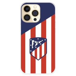 Funda para iPhone 14 Pro del Atlético de Madrid Escudo Fondo Atletico  - Licencia Oficial Atlético de Madrid