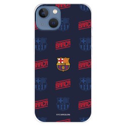 Funda para iPhone 14 Plus del FC Barcelona Escudo Patrón Rojo y Azul  - Licencia Oficial FC Barcelona