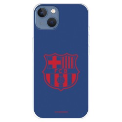 Funda para iPhone 14 Plus del FC Barcelona Escudo Rojo Fondo Azul  - Licencia Oficial FC Barcelona