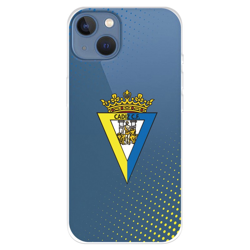 Funda para iPhone 14 Plus del Cádiz CF Escudo Transparente  - Licencia Oficial Cádiz CF