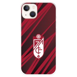 Funda para iPhone 14 del Granada CF Escudo - Líneas Rojas y Negras  - Licencia Oficial Granada CF