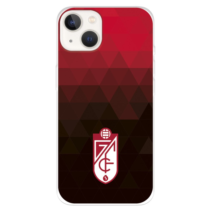 Funda para iPhone 14 del Granada CF Escudo - Fondo Rojo y Negro  - Licencia Oficial Granada CF