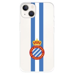 Funda para iPhone 14 del RCD Espanyol Escudo Albiceleste  - Licencia Oficial RCD Espanyol