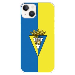 Funda para iPhone 14 del Cádiz CF Escudo Fondo Bicolor  - Licencia Oficial Cádiz CF