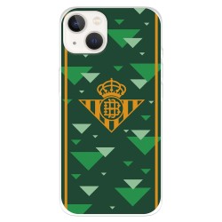 Funda para iPhone 14 del Real Betis Balompié Escudo Amarillo Fondo Verde  - Licencia Oficial Real Betis Balompié