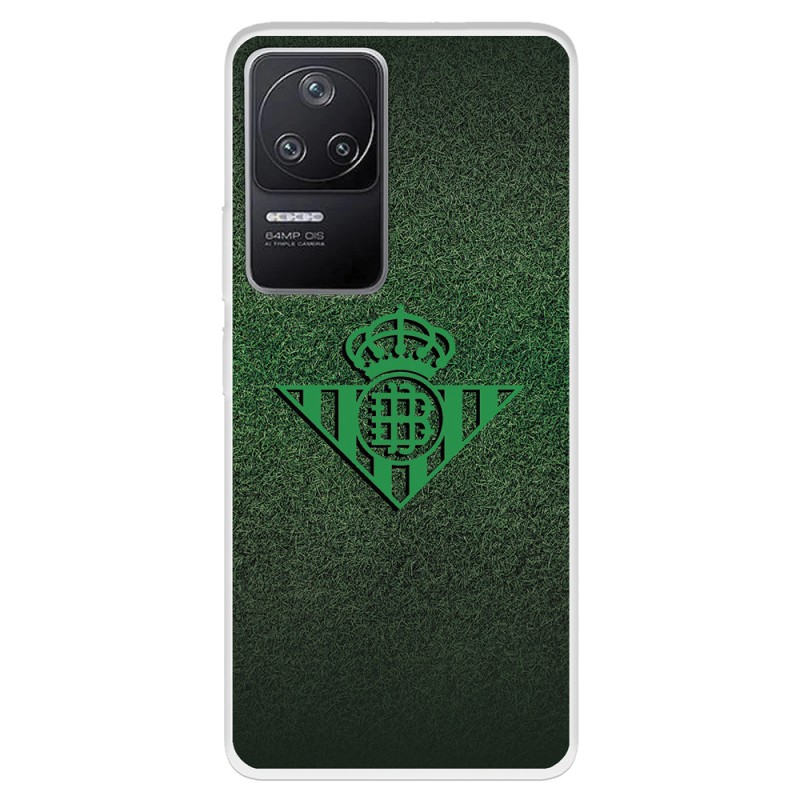 Funda para Xiaomi Poco F4 5G del Real Betis Balompié Escudo Verde Fondo trama  - Licencia Oficial Real Betis Balompié