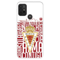 Funda para Motorola Moto G10 del Real Murcia Escudo Fondo Blanco  - Licencia Oficial Real Murcia