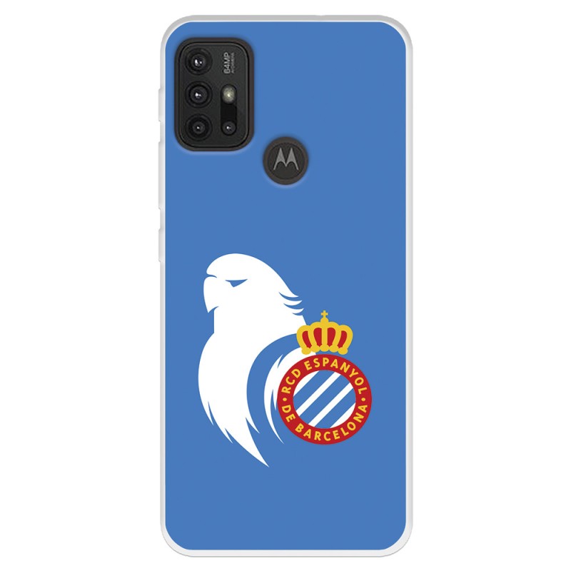 Funda para Motorola Moto G10 del RCD Espanyol Escudo Perico  - Licencia Oficial RCD Espanyol