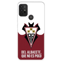 Funda para Motorola Moto G10 del Albacete Balompié Escudo "Del Albacete que no es poco"  - Licencia Oficial Albacete Balompié