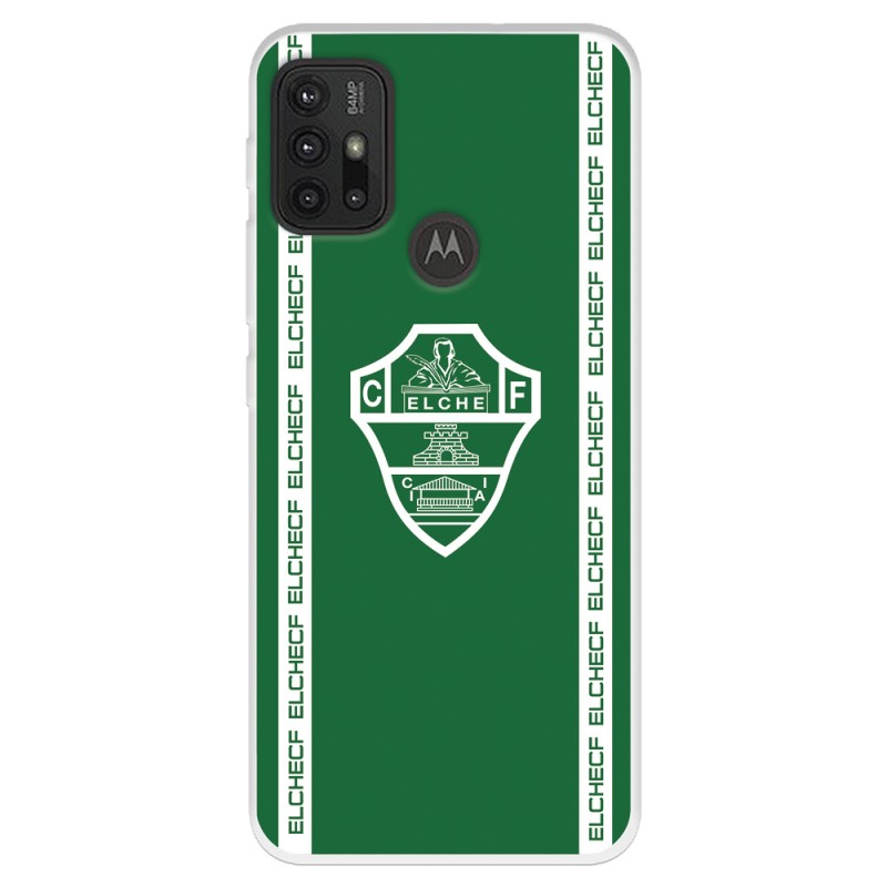 Funda para Motorola Moto G30 del Elche CF Escudo Fondo Verde  - Licencia Oficial Elche CF