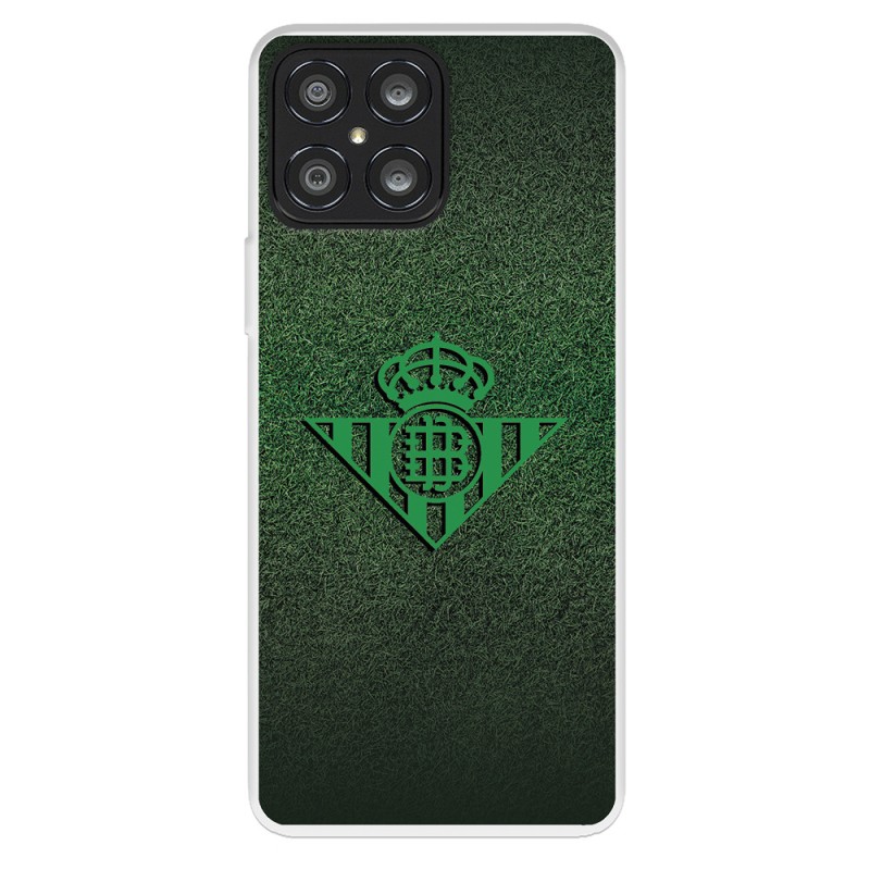 Funda para Honor X8 5G del Real Betis Balompié Escudo Verde Fondo trama  - Licencia Oficial Real Betis Balompié