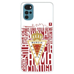 Funda para Motorola Moto G22 del Real Murcia Escudo Fondo Blanco - Licencia Oficial Real Murcia