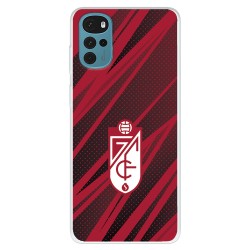 Funda para Motorola Moto G22 del Granada CF Escudo - Líneas Rojas y Negras - Licencia Oficial Granada CF