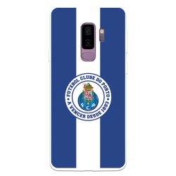 Funda para Samsung Galaxy S9 Plus del Fútbol Club Oporto Escudo Rayas Azul y blanco  - Licencia Oficial Fútbol Club Oporto