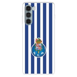 Funda para Motorola Moto G200 5G del Fútbol Club Oporto Escudo Rayas  - Licencia Oficial Fútbol Club Oporto