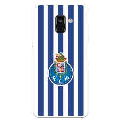 Funda para Samsung Galaxy A8 2018 del Fútbol Club Oporto Escudo Rayas  - Licencia Oficial Fútbol Club Oporto