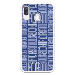 Funda para Samsung Galaxy A40 del Fútbol Club Oporto Nombre Fondo Azul  - Licencia Oficial Fútbol Club Oporto