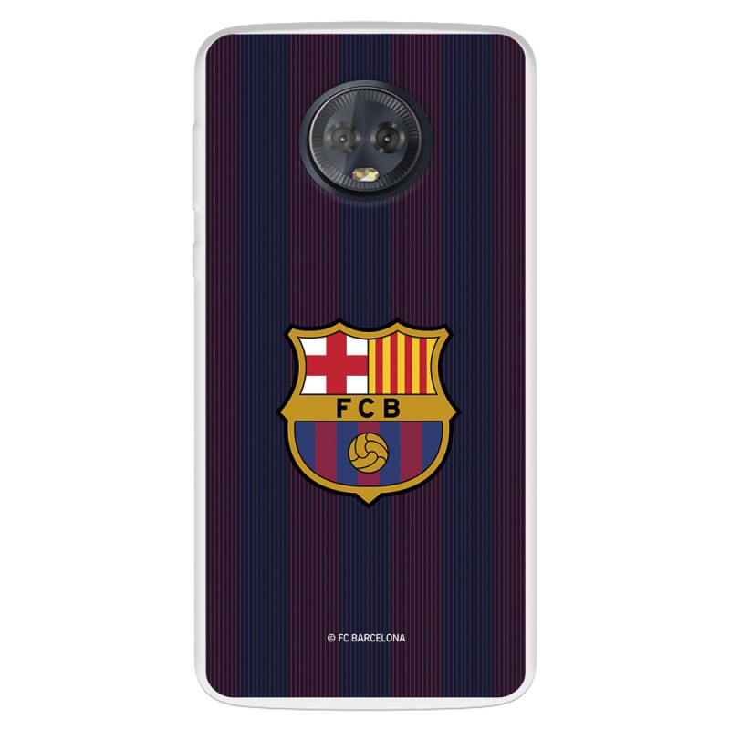 Funda para Motorola Moto G6 del FC Barcelona Rayas Blaugrana  - Licencia Oficial FC Barcelona