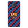 Funda para Motorola Moto G6 del FC Barcelona Escudo Fondo Cuadros  - Licencia Oficial FC Barcelona