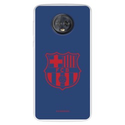 Funda para Motorola Moto G6 del FC Barcelona Escudo Rojo Fondo Azul  - Licencia Oficial FC Barcelona