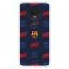 Funda para Motorola Moto G7 Plus del FC Barcelona Escudo Patrón Rojo y Azul  - Licencia Oficial FC Barcelona