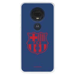 Funda para Motorola Moto G7 Plus del FC Barcelona Escudo Rojo Fondo Azul  - Licencia Oficial FC Barcelona