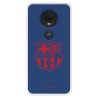 Funda para Motorola Moto G7 Plus del FC Barcelona Escudo Rojo Fondo Azul  - Licencia Oficial FC Barcelona