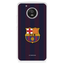 Funda para Motorola Moto G5 del FC Barcelona Rayas Blaugrana  - Licencia Oficial FC Barcelona