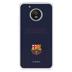 Funda para Motorola Moto G5 del FC Barcelona Barsa Fondo Azul  - Licencia Oficial FC Barcelona