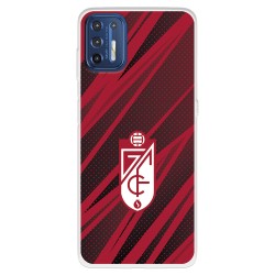 Funda para Motorola Moto G9 Plus del Escudo - Líneas Rojas y Negras  - Licencia Oficial Granada CF