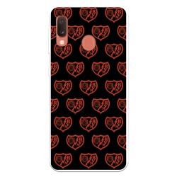 Funda para Samsung Galaxy A20e del Rayo Vallecano Escudo Patrón Fondo Negro  - Licencia Oficial Rayo Vallecano