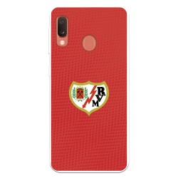 Funda para Samsung Galaxy A20e del Rayo Vallecano Escudo Fondo Rojo  - Licencia Oficial Rayo Vallecano