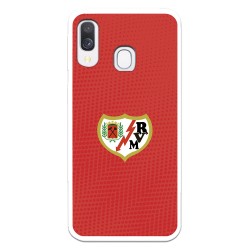 Funda para Samsung Galaxy A40 del Rayo Vallecano Escudo Fondo Rojo  - Licencia Oficial Rayo Vallecano