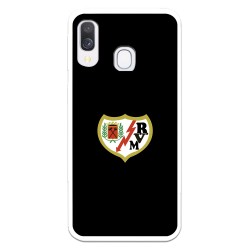 Funda para Samsung Galaxy A40 del Rayo Vallecano Escudo Fondo Negro  - Licencia Oficial Rayo Vallecano