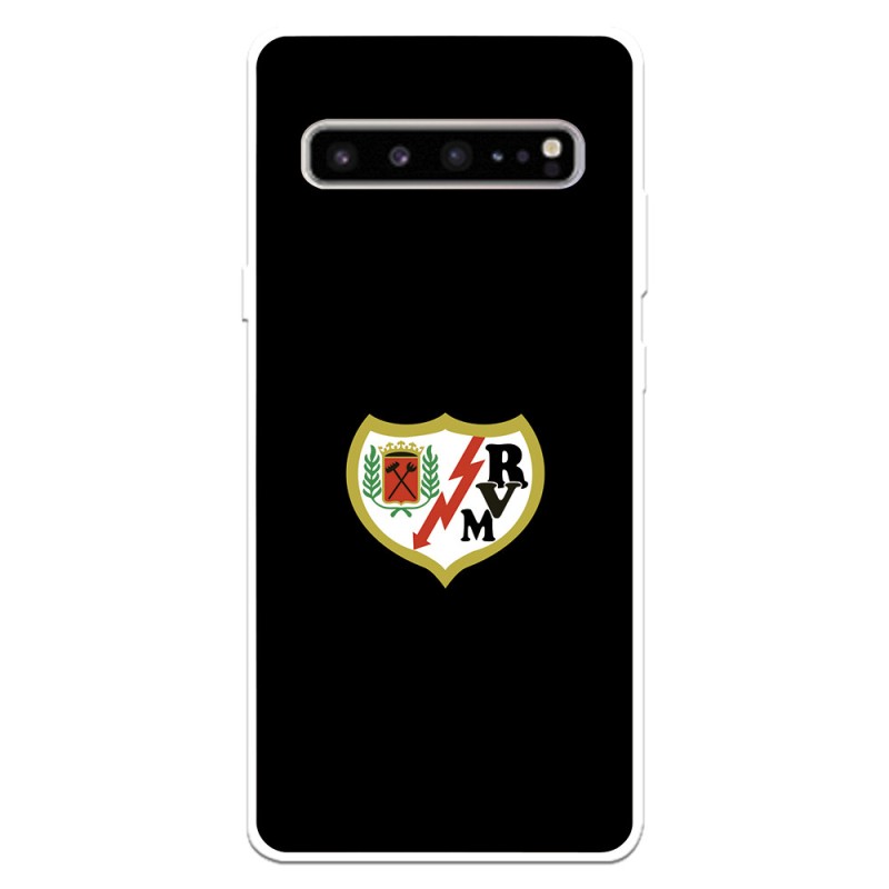 Funda para Samsung Galaxy S10 del Rayo Vallecano Escudo Fondo Negro  - Licencia Oficial Rayo Vallecano