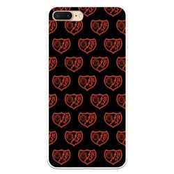 Funda para iPhone 7 Plus del Rayo Vallecano Escudo Patrón Fondo Negro  - Licencia Oficial Rayo Vallecano