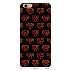 Funda para iPhone 6 Plus del Rayo Vallecano Escudo Patrón Fondo Negro  - Licencia Oficial Rayo Vallecano