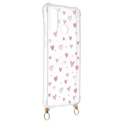 Funda Silicona Colgante Corazones para Huawei P Smart 2020