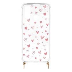 Funda Silicona Colgante Corazones para Huawei P Smart 2020