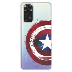 Funda para Xiaomi Redmi Note 11 Pro 5G Oficial de Marvel Capitán América Escudo Transparente - Marvel