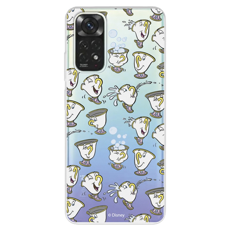 Funda para Xiaomi Redmi Note 11 Pro 5G Oficial de Disney Chip Potts Siluetas - La Bella y la Bestia