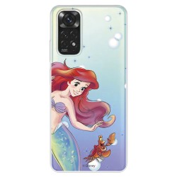 Funda para Xiaomi Redmi Note 11 Pro 5G Oficial de Disney Ariel y Sebastián Burbujas - La Sirenita