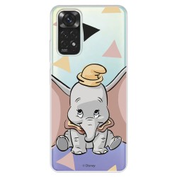 Funda para Xiaomi Redmi Note 11 Pro 5G Oficial de Disney Dumbo Silueta Transparente - Dumbo