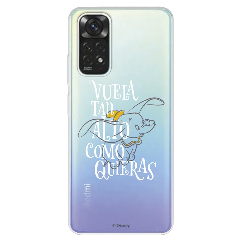 Funda para Xiaomi Redmi Note 11 Pro 5G Oficial de Disney Dumbo Vuela tan Alto - Dumbo