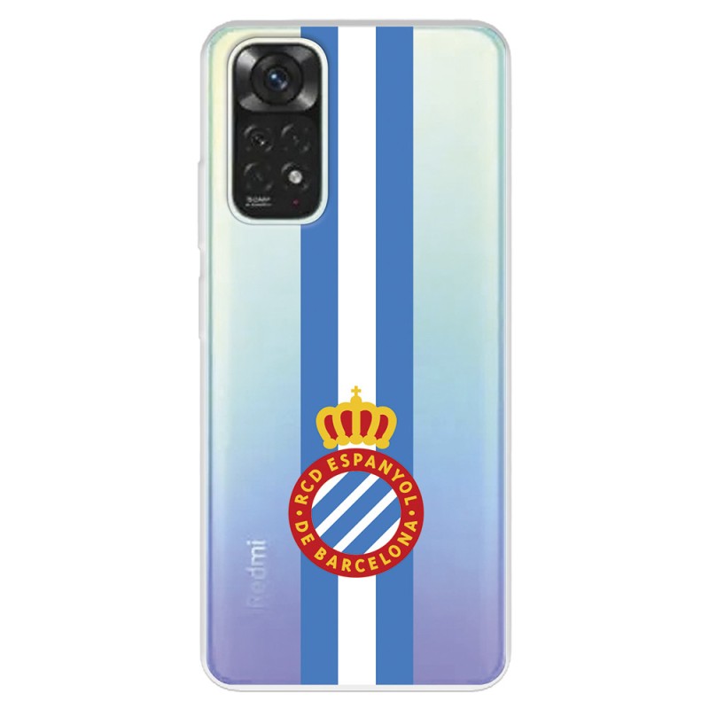 Funda para Xiaomi Redmi Note 11 Pro 5G del Escudo Albiceleste  - Licencia Oficial RCD Espanyol