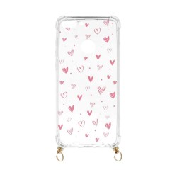 Funda Silicona Colgante Corazones para Huawei P Smart