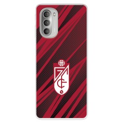 Funda para Motorola Moto G51 5G del Granada CF Escudo - Líneas Rojas y Negras  - Licencia Oficial Granada CF