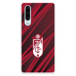 Funda para Huawei P30 del Granada CF Escudo - Líneas Rojas y Negras Escudo - Líneas Rojas y Negras - Licencia Oficial Granada CF